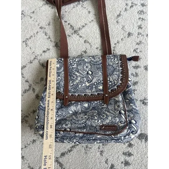 Sakroots Backpack Artist's Circle Blue Floral Embroidered Saddle Bag Purse - Picture 14 of 14